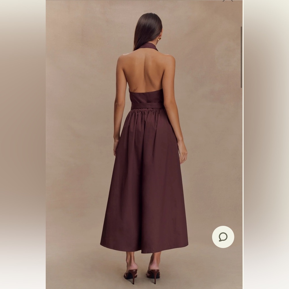 Meshki Brown Midi Dress - Picture 2 of 5
